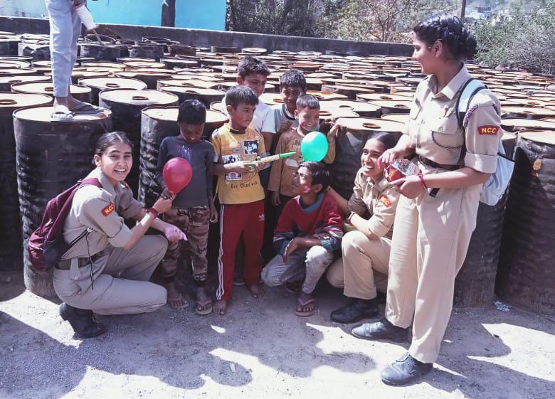 NCC Cadets bringing joy to every hue: Celebrating colors in the lives of the underprivileged